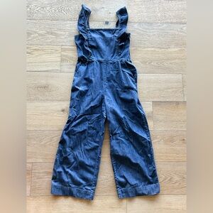 GAP Dark Indigo Smocked Denim Jumpsuit